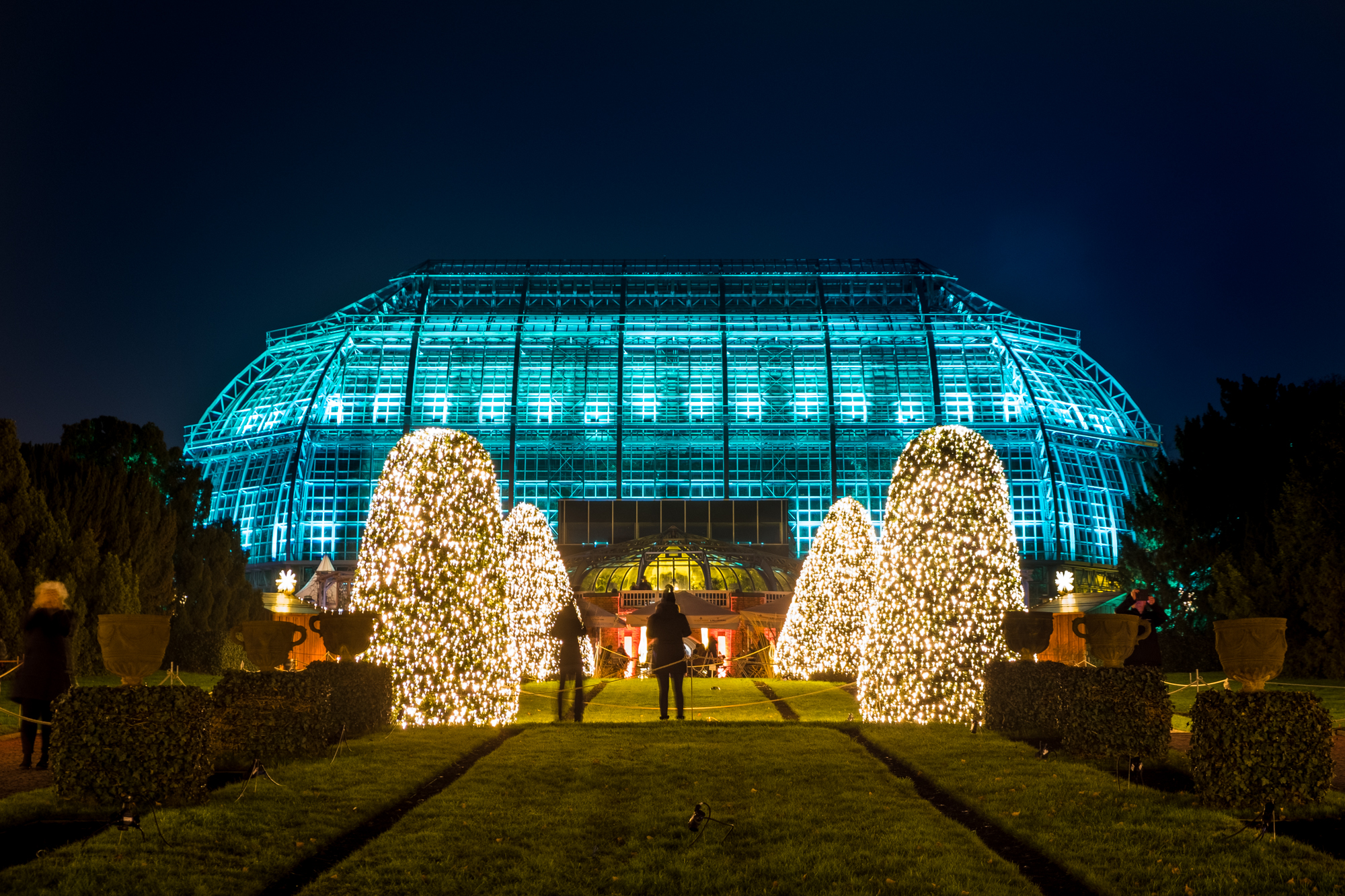 Lichtinstallatie in de Christmas Garden